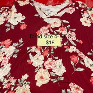 Torrid size 4 long sleeve peplum